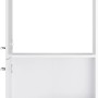 Weißer Optifit Midischrank Rurik986 für Kühlschrank, 60 cm breit, mit Stauraum.