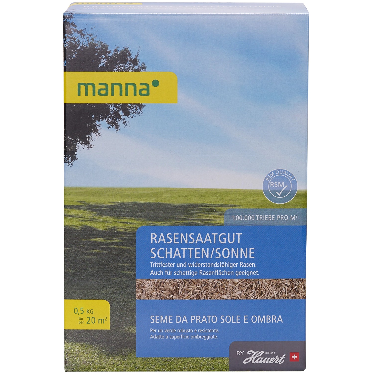 Manna Saat Sonnen- und Schattenrasen 0,5 kg