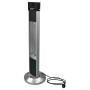 Freistehender, schwarzer Terrassen-Heizstrahler Infrae 2000 W aus Aluminium mit Standfuß.
