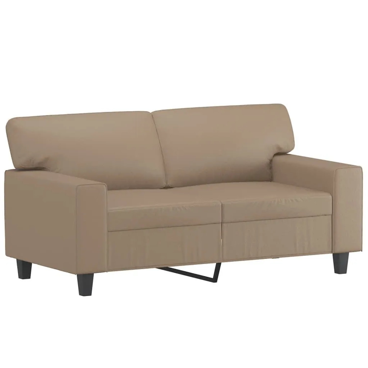 vidaXL 2-Sitzer-Sofa Cappuccino-Braun 120 cm Kunstleder 359416