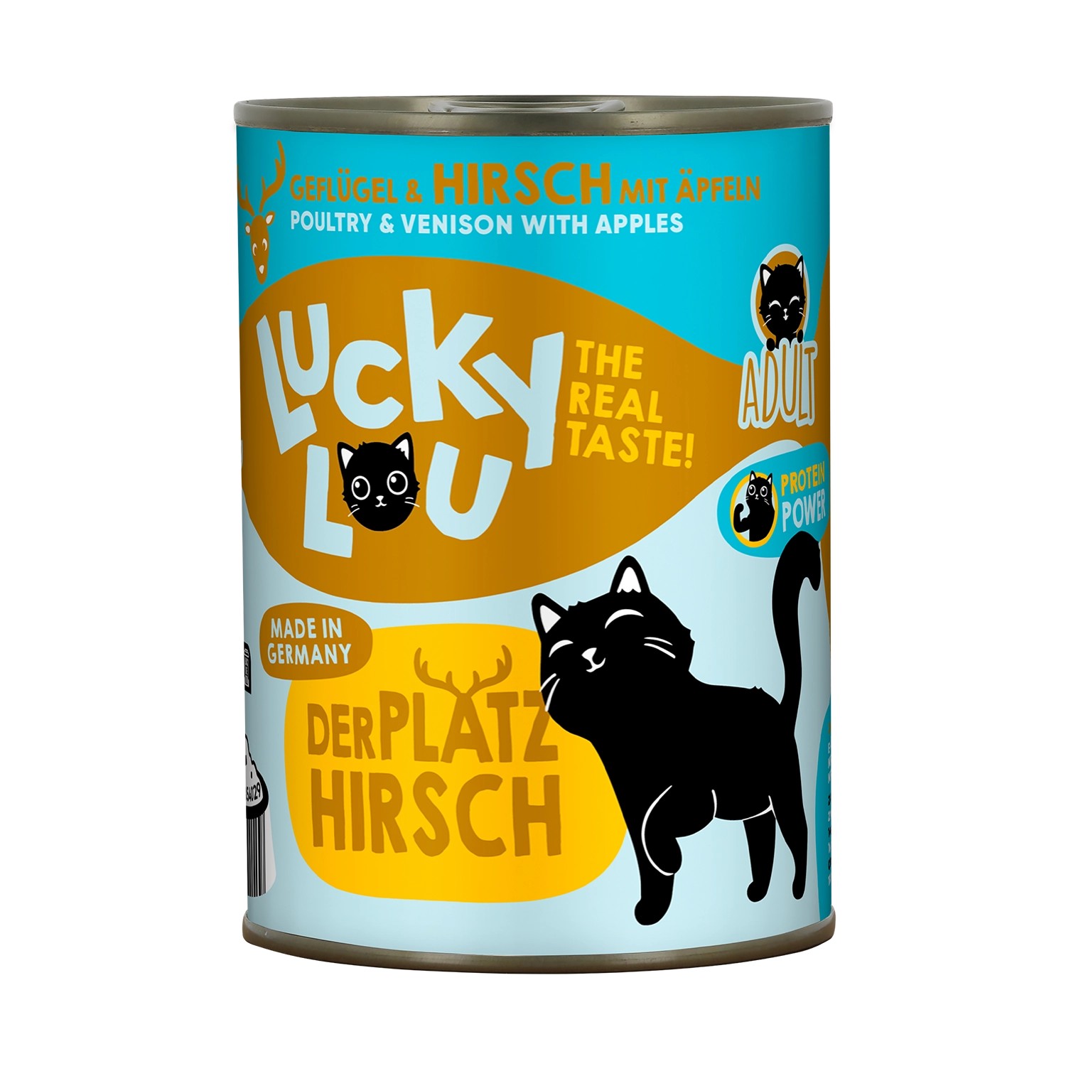 Lucky Lou Katzen-Nassfutter Lifestage Adult Geflügel & Hirsch 400 g