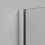Hüppe Design Pure Seitenwand, 100x200cm, Silber matt, Detailansicht der Wandbefestigung.
