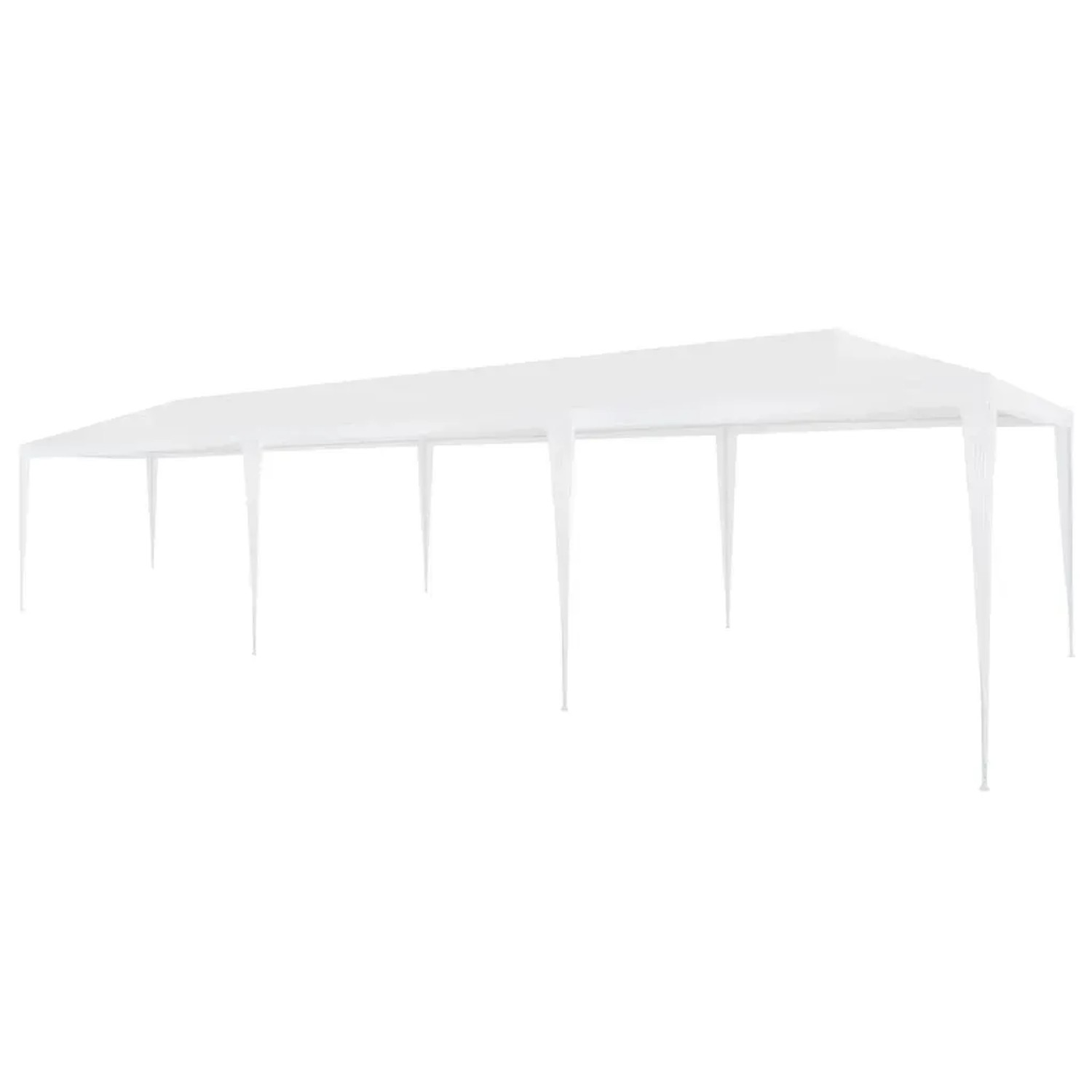 Weißes Partyzelt 3x9 m von vidaXL, ideal für Gartenpartys und als Sonnenschutz.