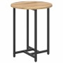 vidaXL Beistelltisch-Set, 2-teilig, Artisan Eiche/Schwarz, runde Tischplatte, Metallgestell.