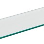 Klarer Glasboden Bransley mit gerundeten Ecken, 60x15cm, für Regale und Möbel.