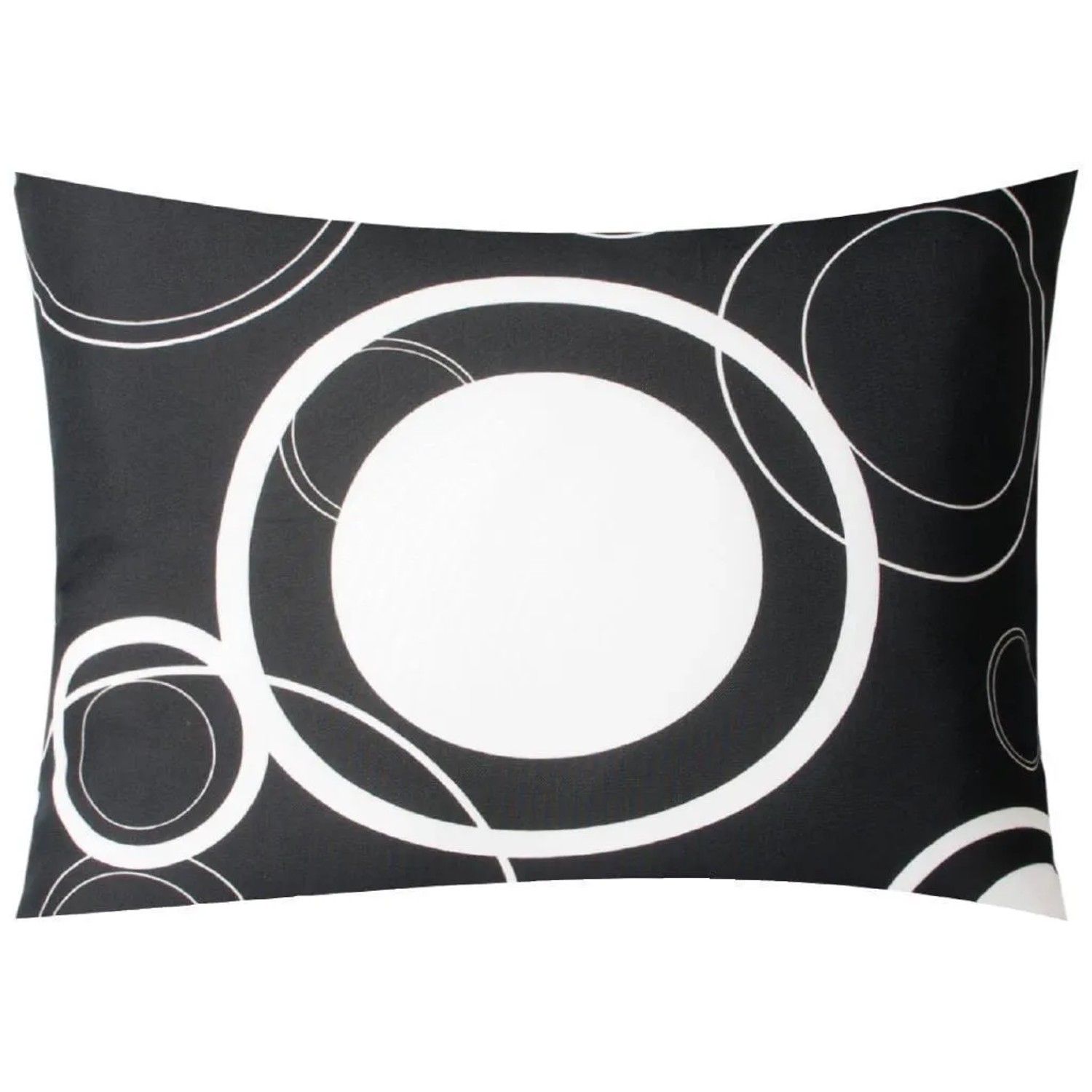 Arsvita Dekokissen Malisa 30 x 50 cm Schwarz mit Weißen Kreisen