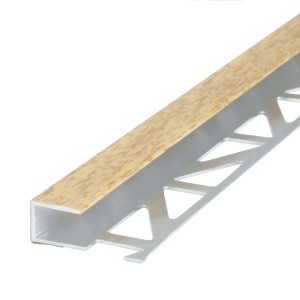 Dalsys Abschlussprofil, 100cm, Aluminium, Edle Eiche Dekor, Abschlussleiste für Bodenbeläge.