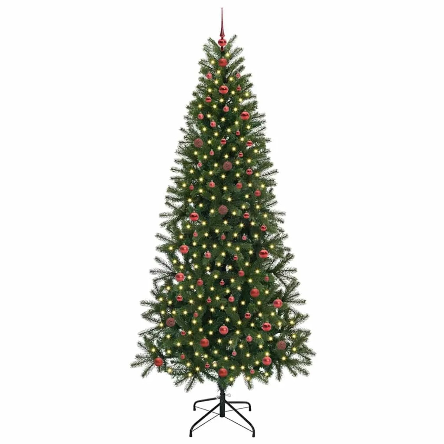 vidaXL Künstlicher Weihnachtsbaum mit 300 LEDs Grün 240 cm PE und PVC 3397380