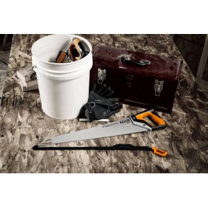 Fiskars Handsäge Pro PowerTooth, 55cm Blattlänge, Feinzahnung. Universalsäge für glatte Schnitte in Holz.