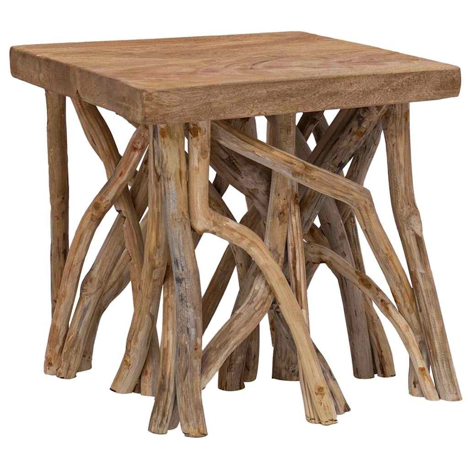 vidaXL Couchtisch aus Rundholz 40x40x40 cm Massivholz 283936 günstig online kaufen