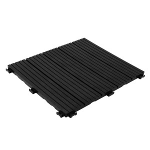 Wetterbeständige, graue Karat Klickfliese Claire (30x30 cm) für Terrasse und Balkon.