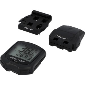Fischer Fahrradcomputer Funk Plus mit Display, Sensor und Halterung.