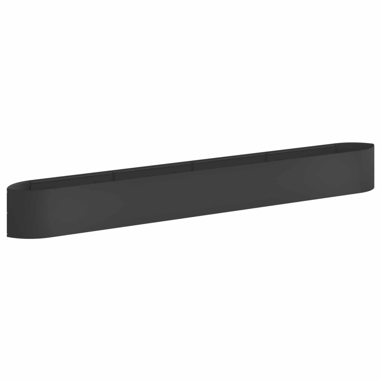 vidaXL Hochbeet im Garten Schwarz 380 x 40 x 40 cm Stahl 8011733