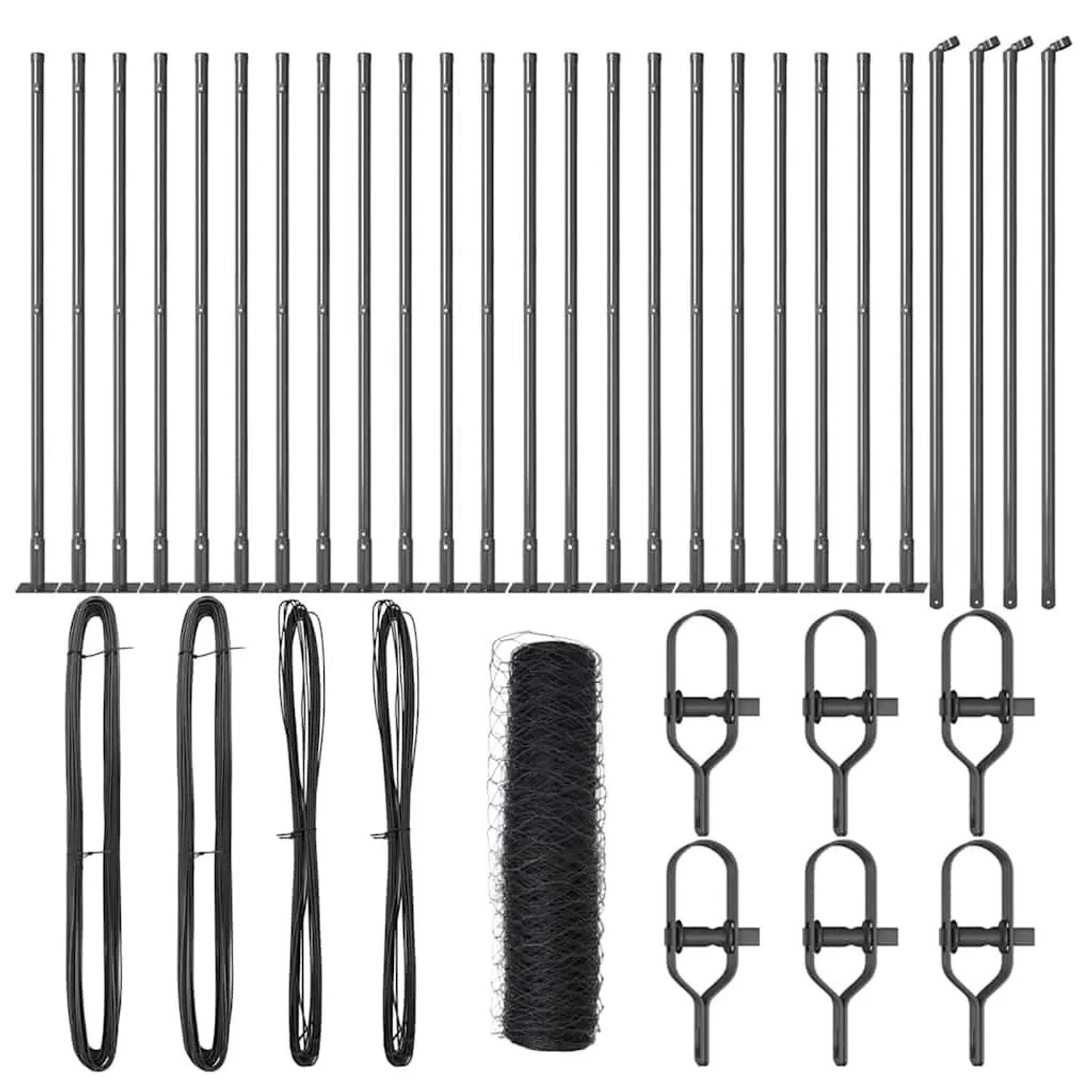 vidaXL Zaunpfosten Grau 50 x 0,6 m 50 mm Gewebe Stahl und PVC 3353688 günstig online kaufen