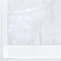 Weiße Moondream Wärmeschutzgardine Lilouu mit Faltenband, Detailansicht.