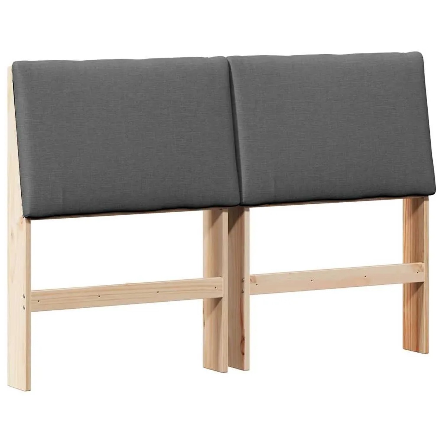 vidaXL Gepolstertes Kopfteil Dunkelgrau 160 cm Massives Kiefernholz 879275