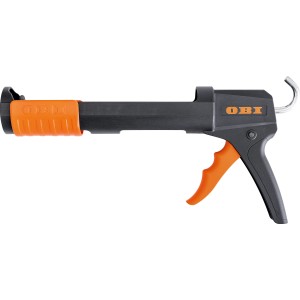 OBI Kartuschenpresse für Silikon, Acryl & Dichtstoffe. Handliche Auspresspistole in Schwarz/Orange.