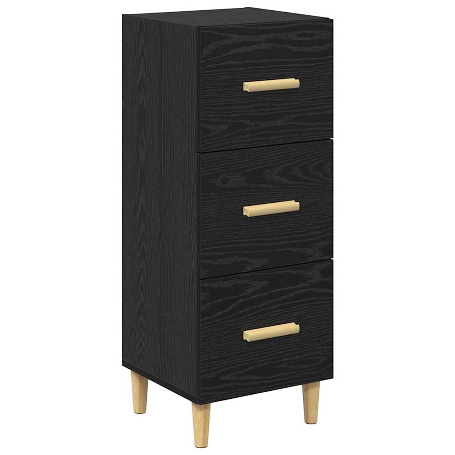 vidaXL Sideboard Schwarz Eichen-Optik 34,5 x 34 x 90 cm Holzwerkstoff 88093 günstig online kaufen