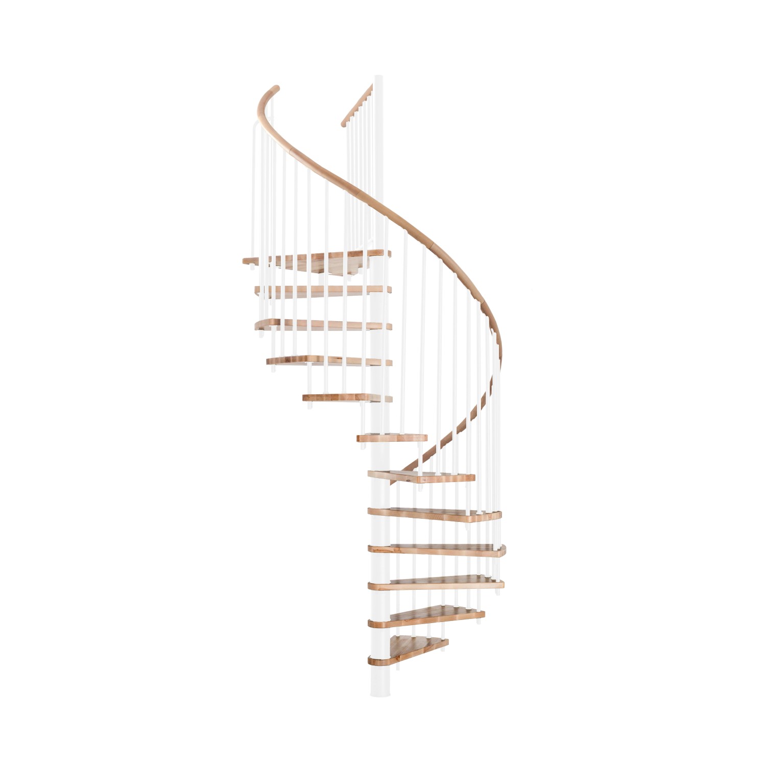 Minka Spindeltreppe Spiral Wood Buche Weiß 120 cm günstig online kaufen