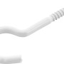 Wäscheleinenhaken Verzinkt Kunststoff Weiß Ø 5,2 x 80 mm 5 Stück