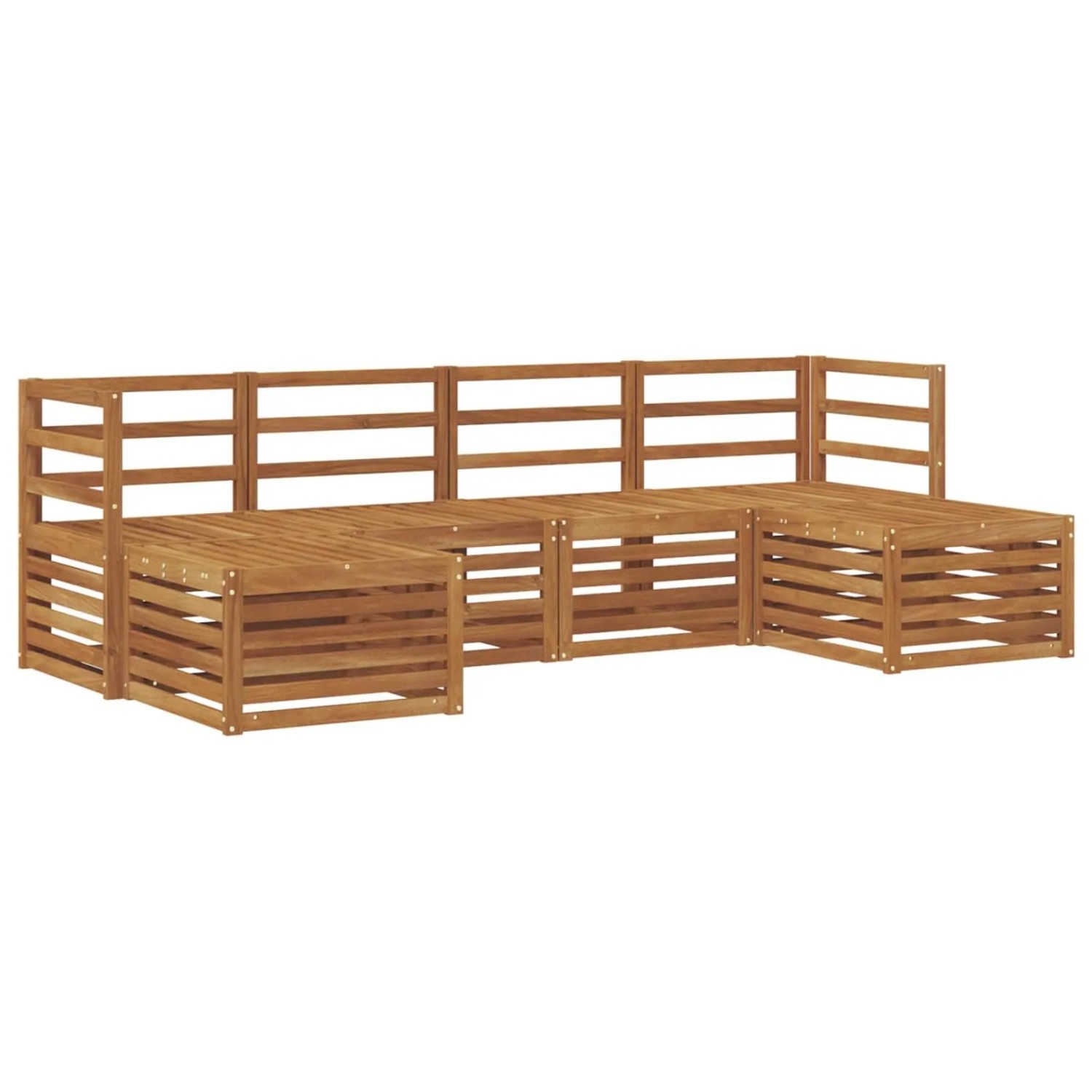 vidaXL Sofagarnituren 6 Tlg Natur Massivholz Akazie 3375229