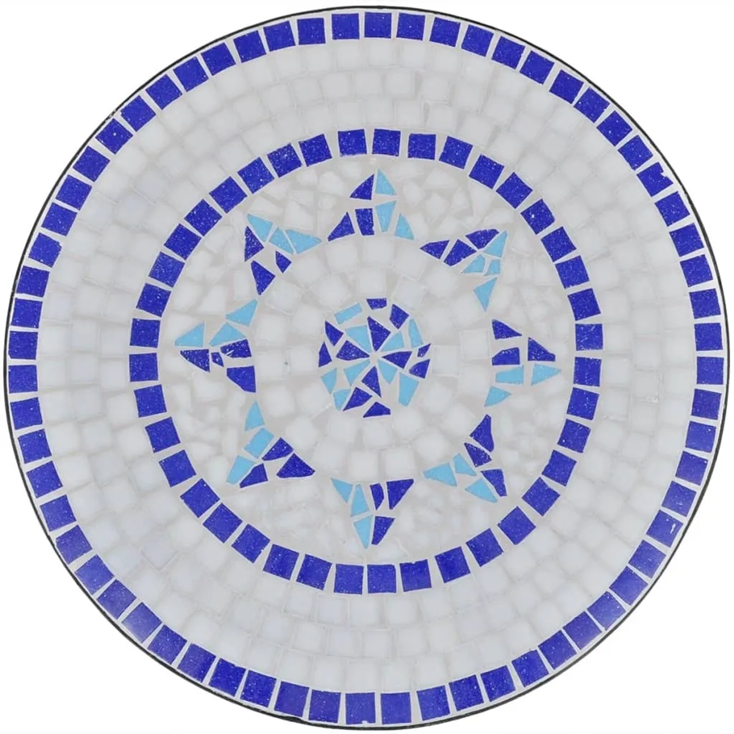 vidaXL Mosaiktisch Bistrotisch Gartentisch Blau-Weiß 60 cm kaufen bei OBI