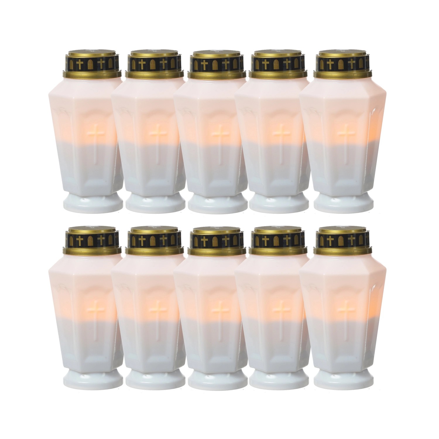 Marelida LED Grablicht Grabkerze Grableuchte Orange Flackernd Timer H 15,5c günstig online kaufen