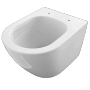 Weißes Domberg Wand-WC-Set DB1000 mit randlosem Design für einfache Reinigung.
