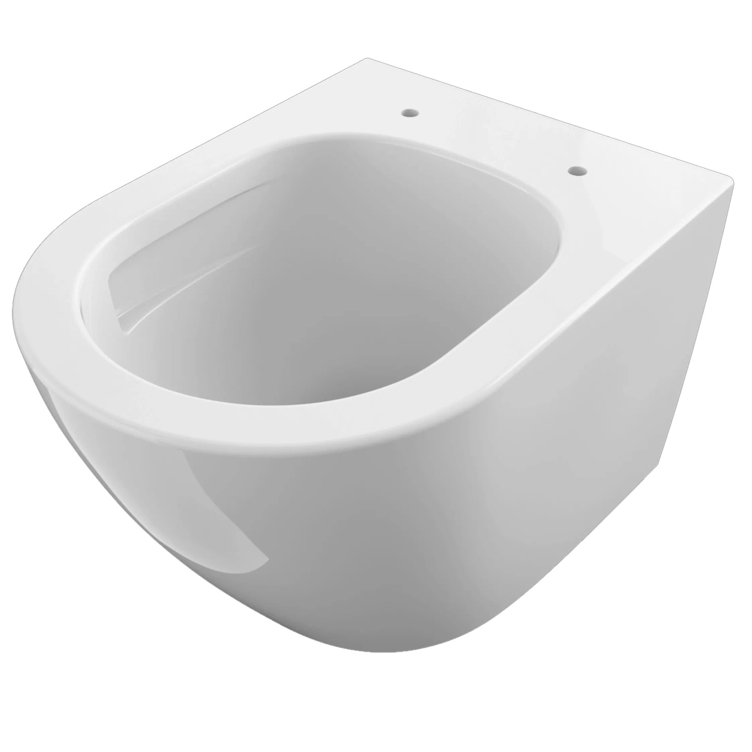 Weißes Domberg Wand-WC-Set DB1000 mit randlosem Design für einfache Reinigung.