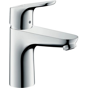 Hansgrohe Focus Waschtischarmatur 100 mm, Chrom mit Zugstangen-Ablaufgarnitur.