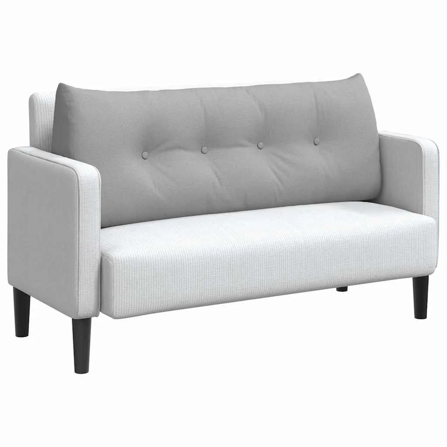 vidaXL Rückenkissen, Wolkengrau, 120cm, Stoff, mit Knopfdesign für bequemen Halt.