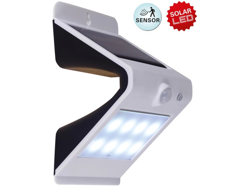 Näve LED-Solar-Wand-Außenleuchte mit Bewegungsmelder A++ bei Grau OBI EEK: kaufen
