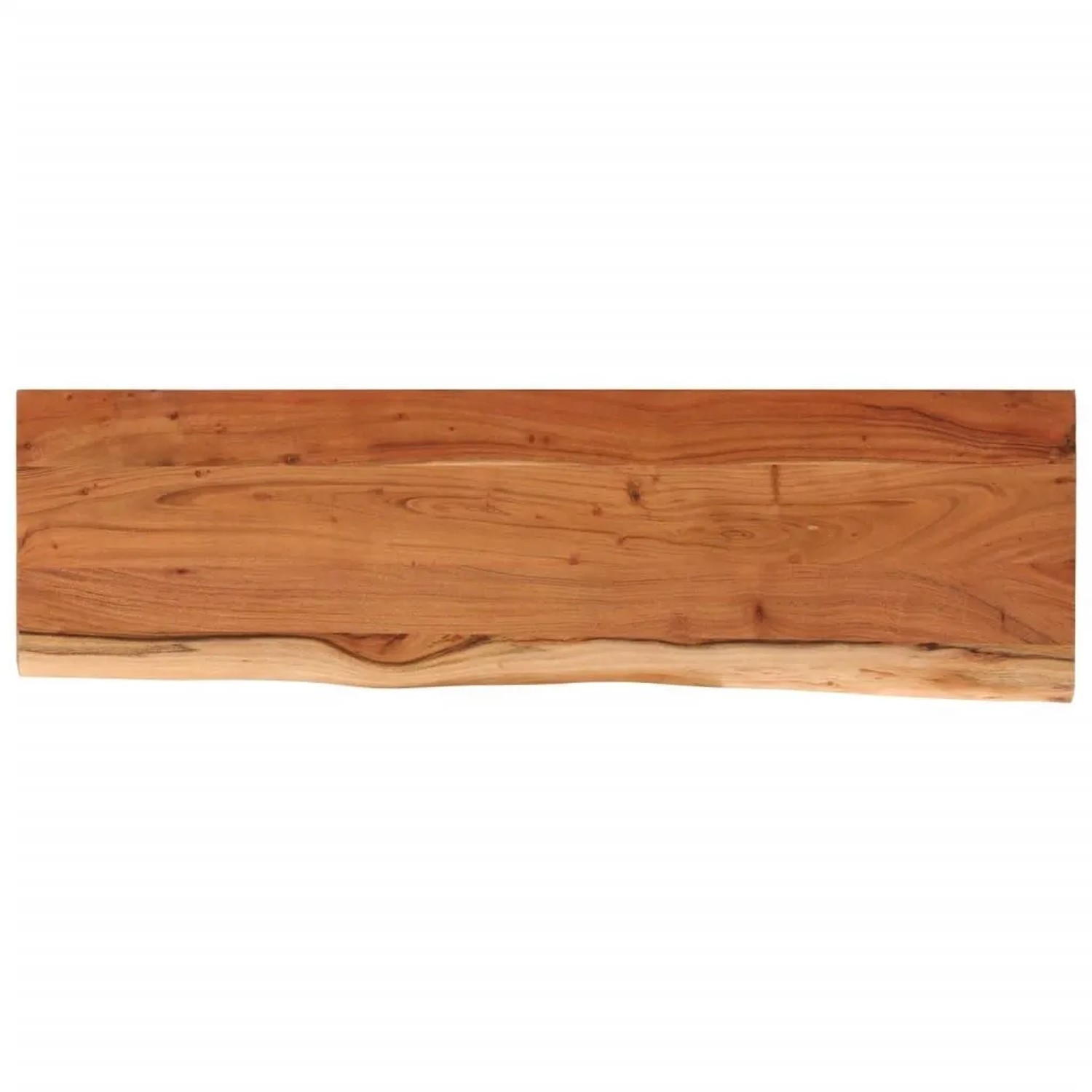 vidaXL Wandregal 100x30x3,8 cm Rechteckig Massivholz Akazie Baumkante 370288