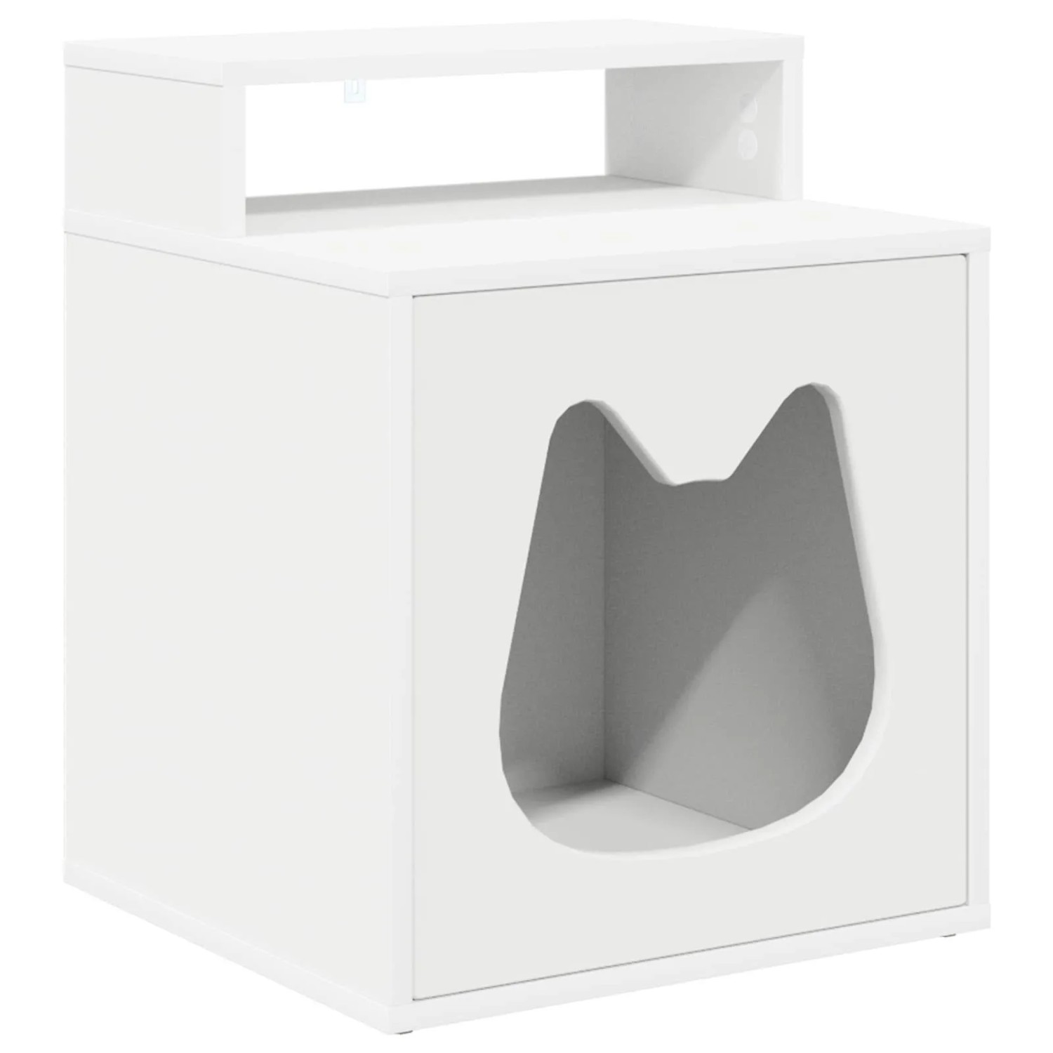 vidaXL Katzenhaus Weiß 42,5 x 40 x 53,5 cm Holzwerkstoff 8000689