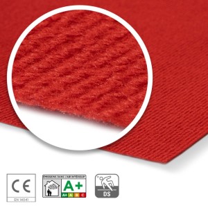 Floordirekt Messeteppich Sintra Pflegeleichter Gangläufer Rot 100 x 300 cm