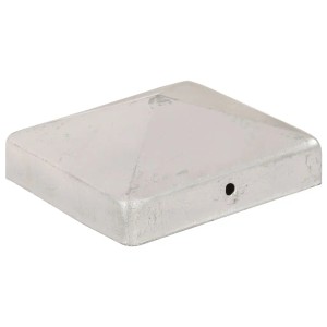 vidaXL Pfostenkappen 6 Stk Pyramide Verzinktes Metall 91 x 91 mm 145491