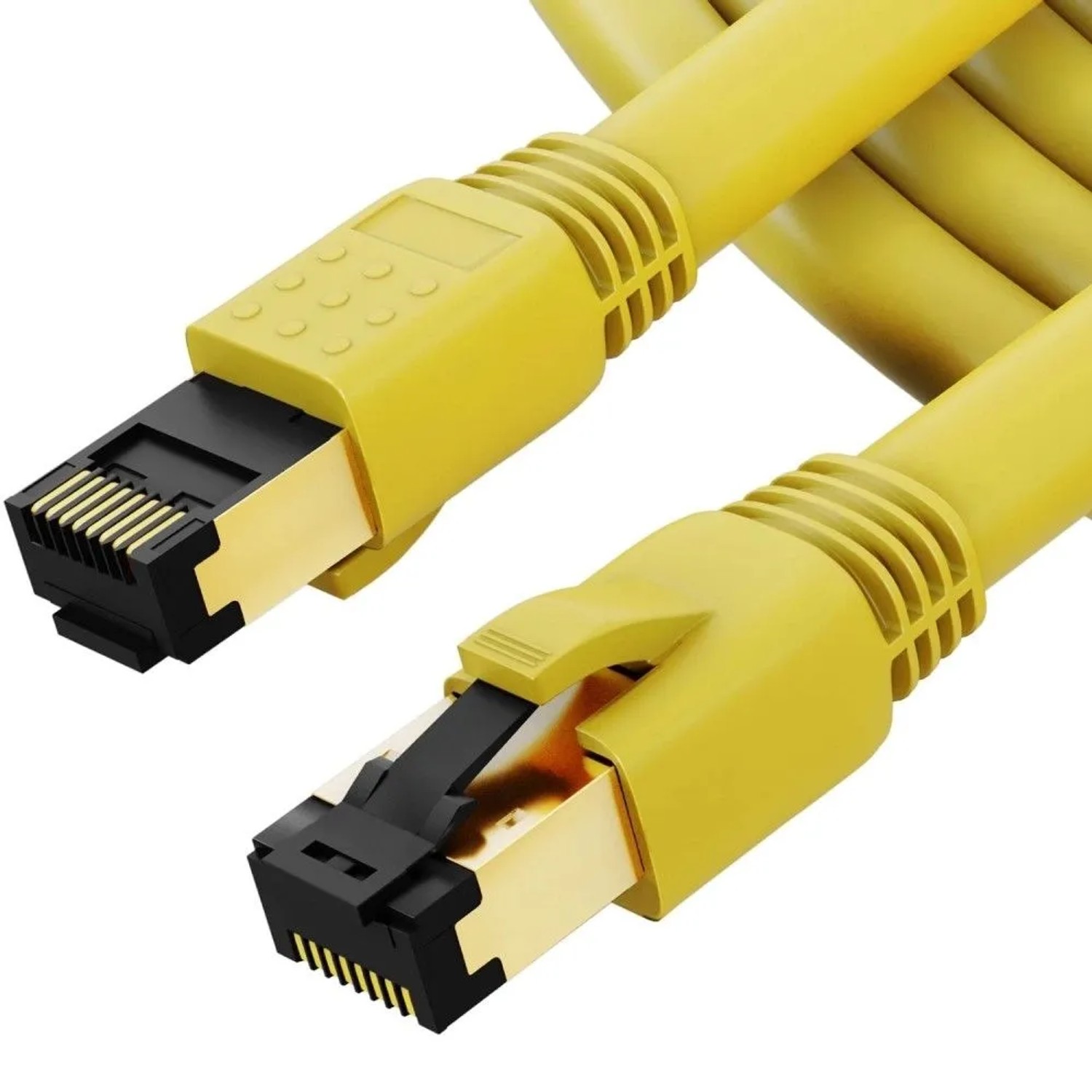 hb-digital 3m Patchkabel CAT 8.1 GHMT Zertifiziertes LAN Kabel RJ45 S/FTP PimF LSZH Gelb