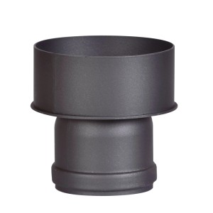 Firefix Rauchrohr-Erweiterung, 80 auf 120 mm, schwarz, für Kaminöfen & Öfen.