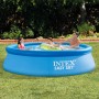 Blauer Intex Easy Set Pool (Ø 305 cm) mit Familie im Garten.