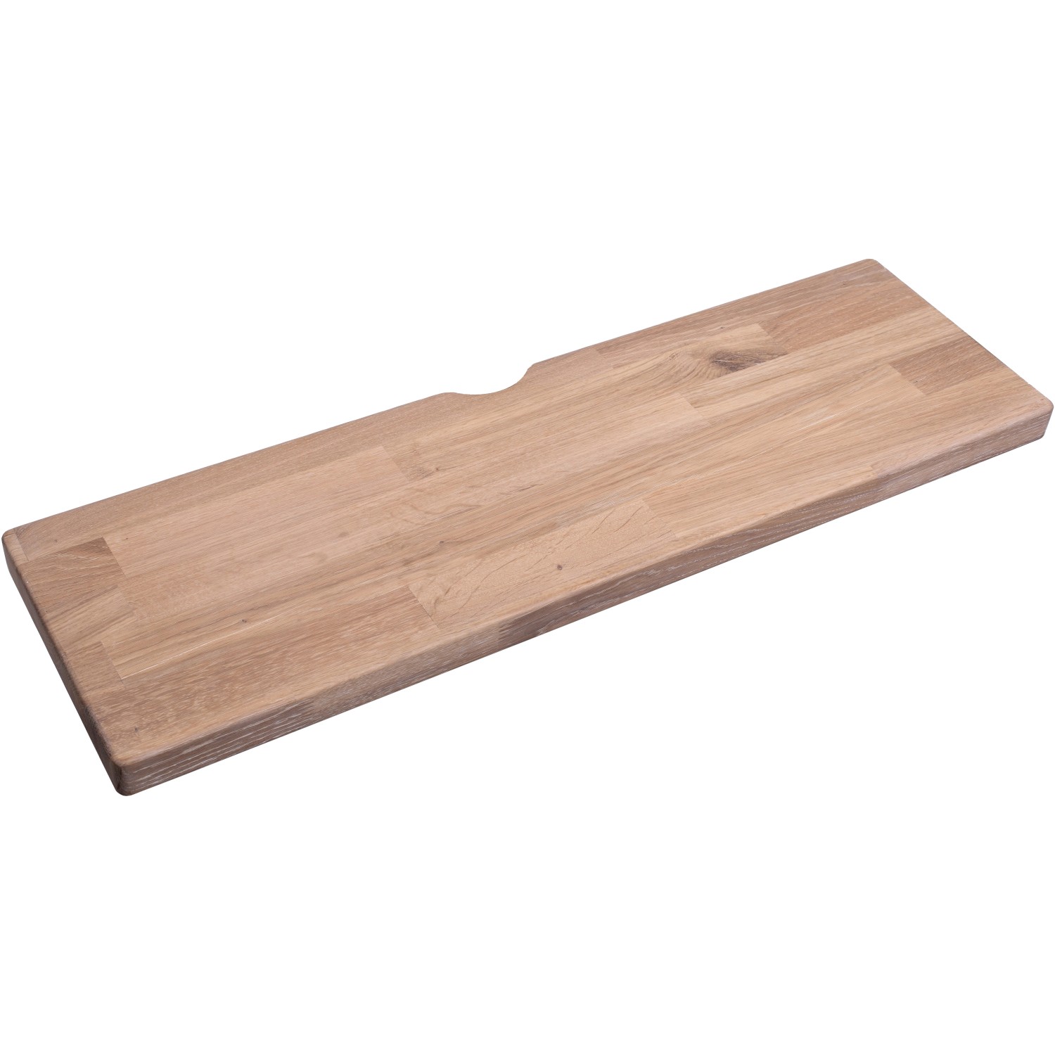 Stufe der Dolle Mittelholmtreppe Frankfurt, Eiche weiß geölt, für Innentreppen.