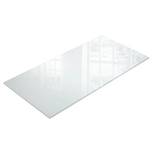 Rechteckige, satinierte Tulup Glasplatte 120x60 cm für Tische, blickdicht und matt.