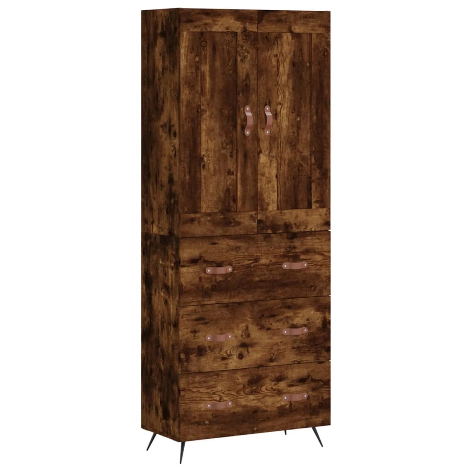 vidaXL Highboard Räuchereiche 69,5x34x180 cm Holzwerkstoff 3199726 günstig online kaufen