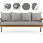Graues Setgarden Bankkissen-Set für 3-Sitzer Gartenbank, bestehend aus Sitz- und Rückenkissen.