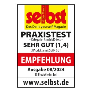 Testurteil "sehr gut" für LUX-TOOLS Reinigungsspritz-Set, 4-teilig. Empfehlung von "selbst ist der Mann".