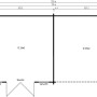 Grundriss Alpholz Gartenhaus Freiburg-44 Natur, 755x399 cm, mit Doppeltür.
