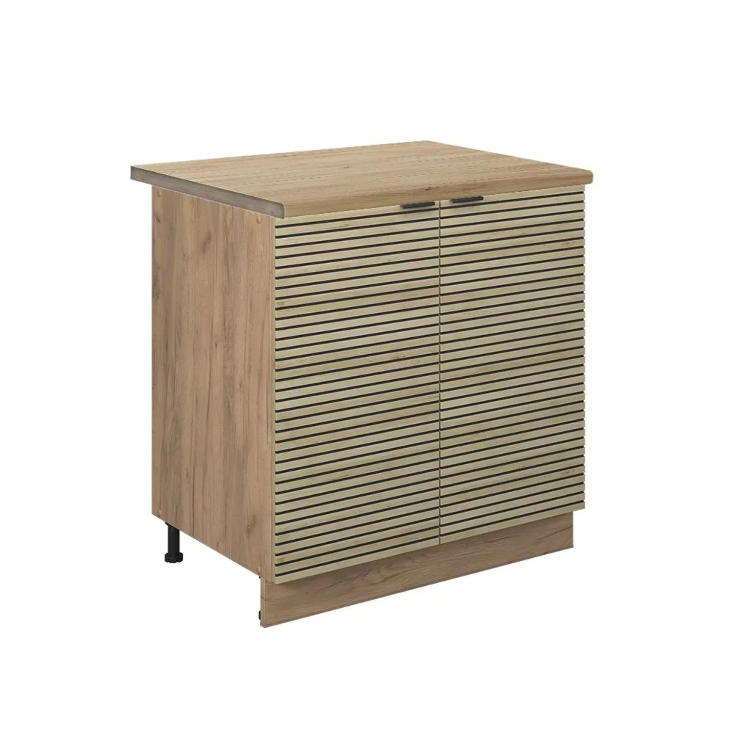 Vicco Küchenunterschrank Fame-Line Eiche Paneel 80 x 82 mit Regal AP Eiche