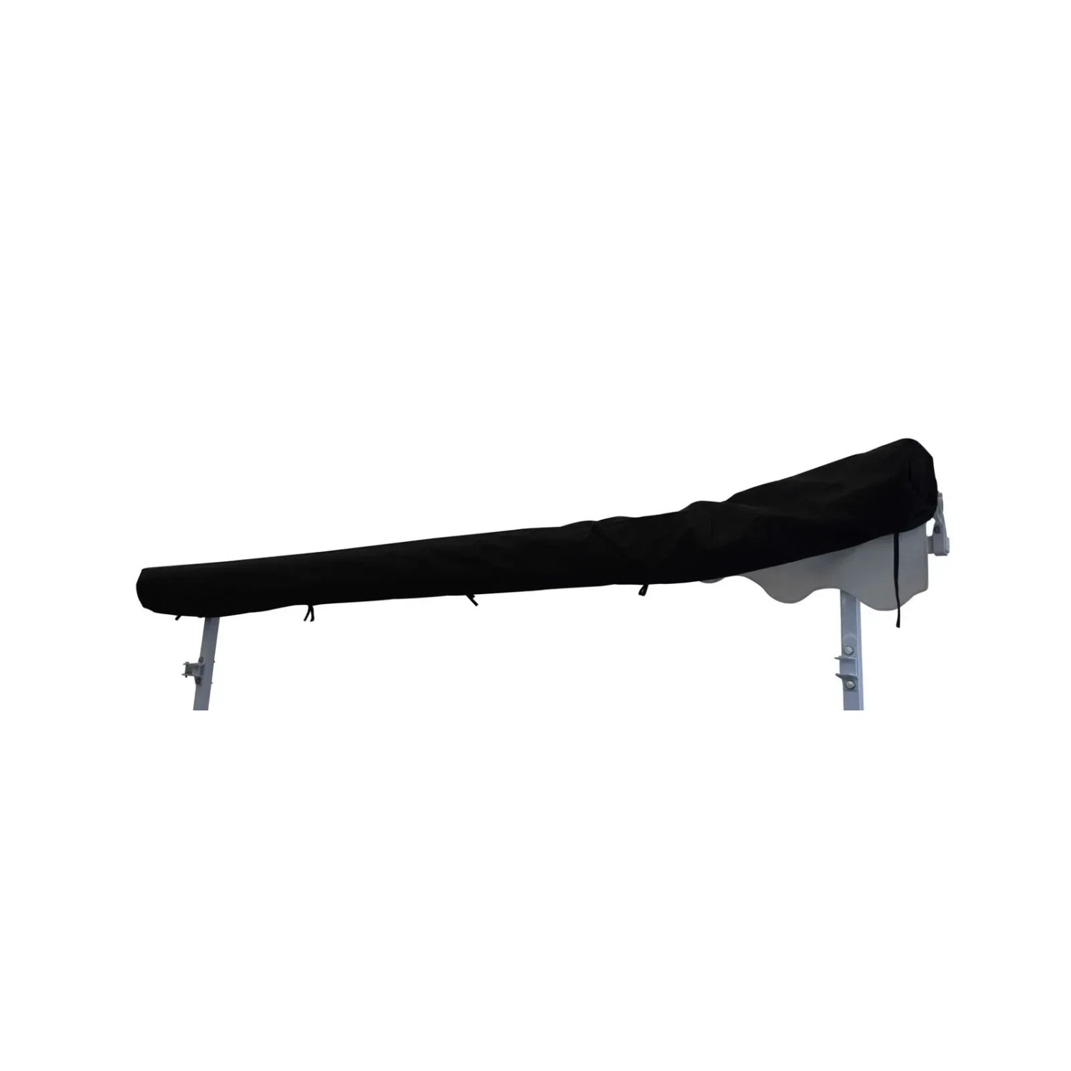 Schwarze Jet-Line Abdeckplane für eine 4 Meter Gelenkarmmarkise.