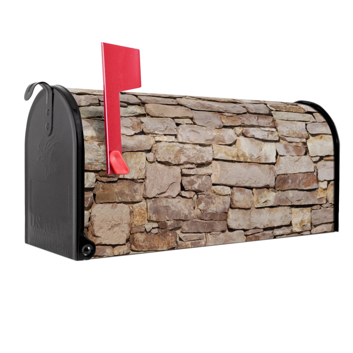 Banjado Amerikanischer Briefkasten Schwarz 48x22x16cm US Mailbox Letterbox günstig online kaufen