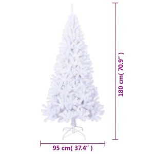 Weißer, künstlicher Weihnachtsbaum (180 cm) mit dicken Zweigen für innen & außen.