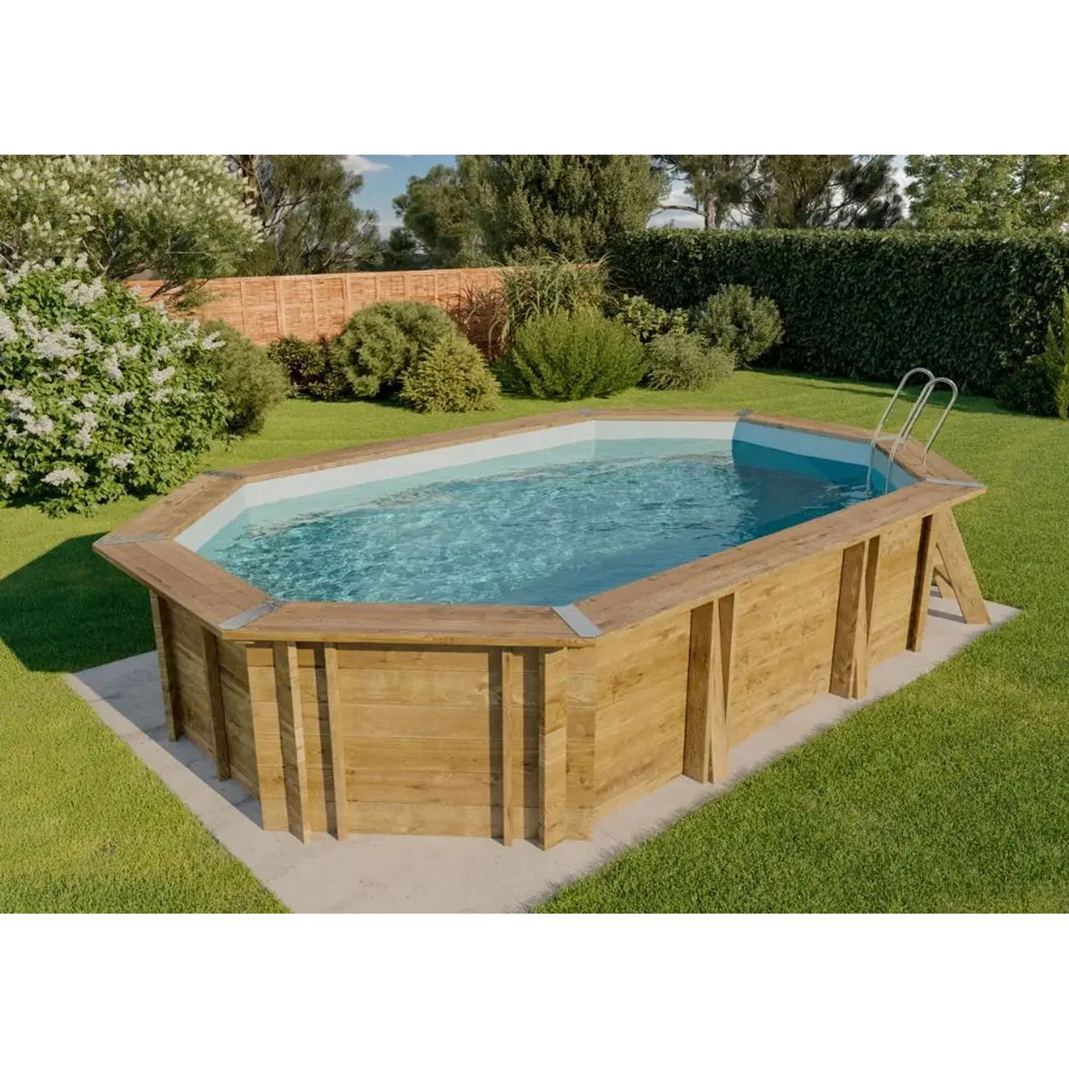 Poolcrew Holz Pool Bahamas Folie (0,6 mm) 436 x 336 x 119 cm